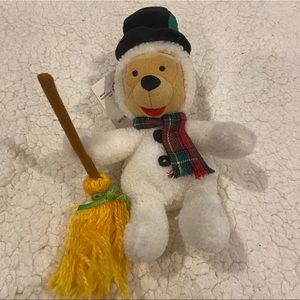 NWT vintage disney store winnie the pooh snowman plush stuffed animal